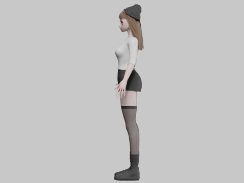 Beautiful anime girl V36210 3D Model