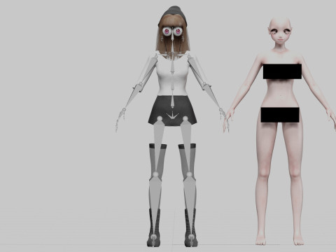Beautiful anime girl V36210 Modelo 3D