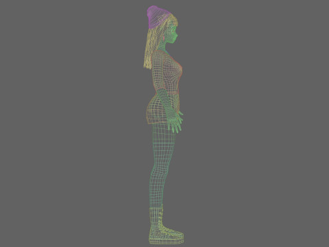 Beautiful anime girl V36210 Modelo 3D