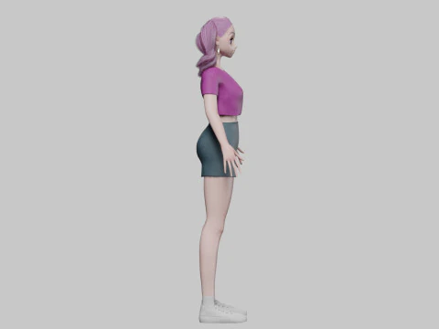Beautiful Basic girl V32458 3D Model