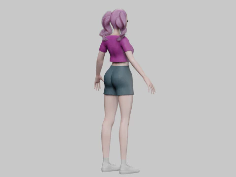 Beautiful Basic girl V32458 3D Model