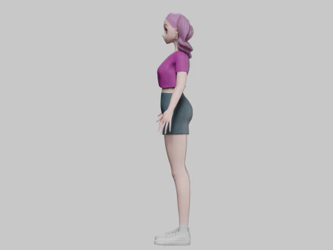 Beautiful Basic girl V32458 3D Model