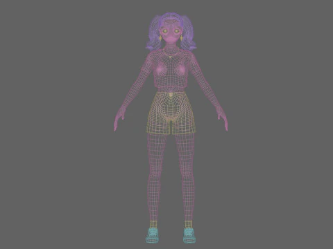 Beautiful Basic girl V32458 3D Model