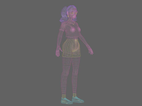 Beautiful Basic girl V32458 3D Model