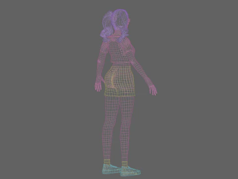Beautiful Basic girl V32458 3D Model