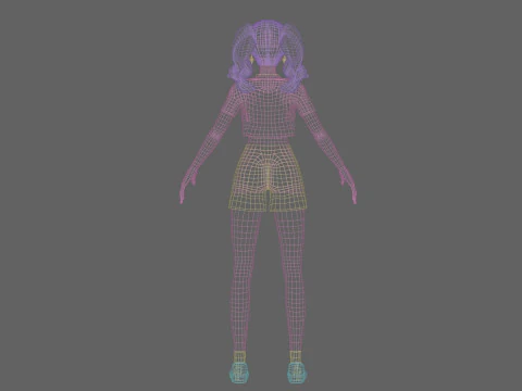 Beautiful Basic girl V32458 3D Model