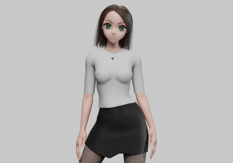 Beautiful cute girl V30577 3D मॉडल .c4d .max .obj .3ds .fbx .stl .blend 