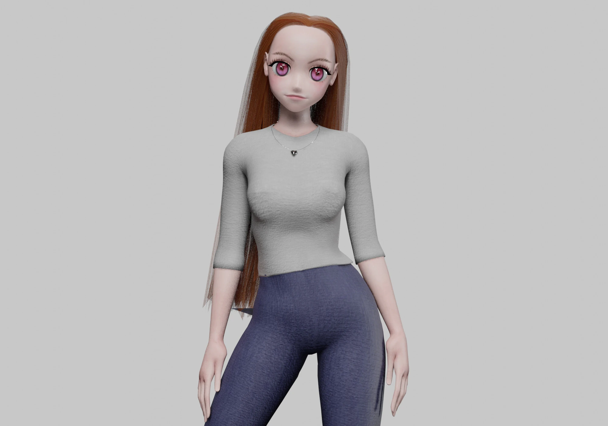 Classic anime girl V29361 3D Model .c4d .max .obj .3ds .fbx .stl .blend 