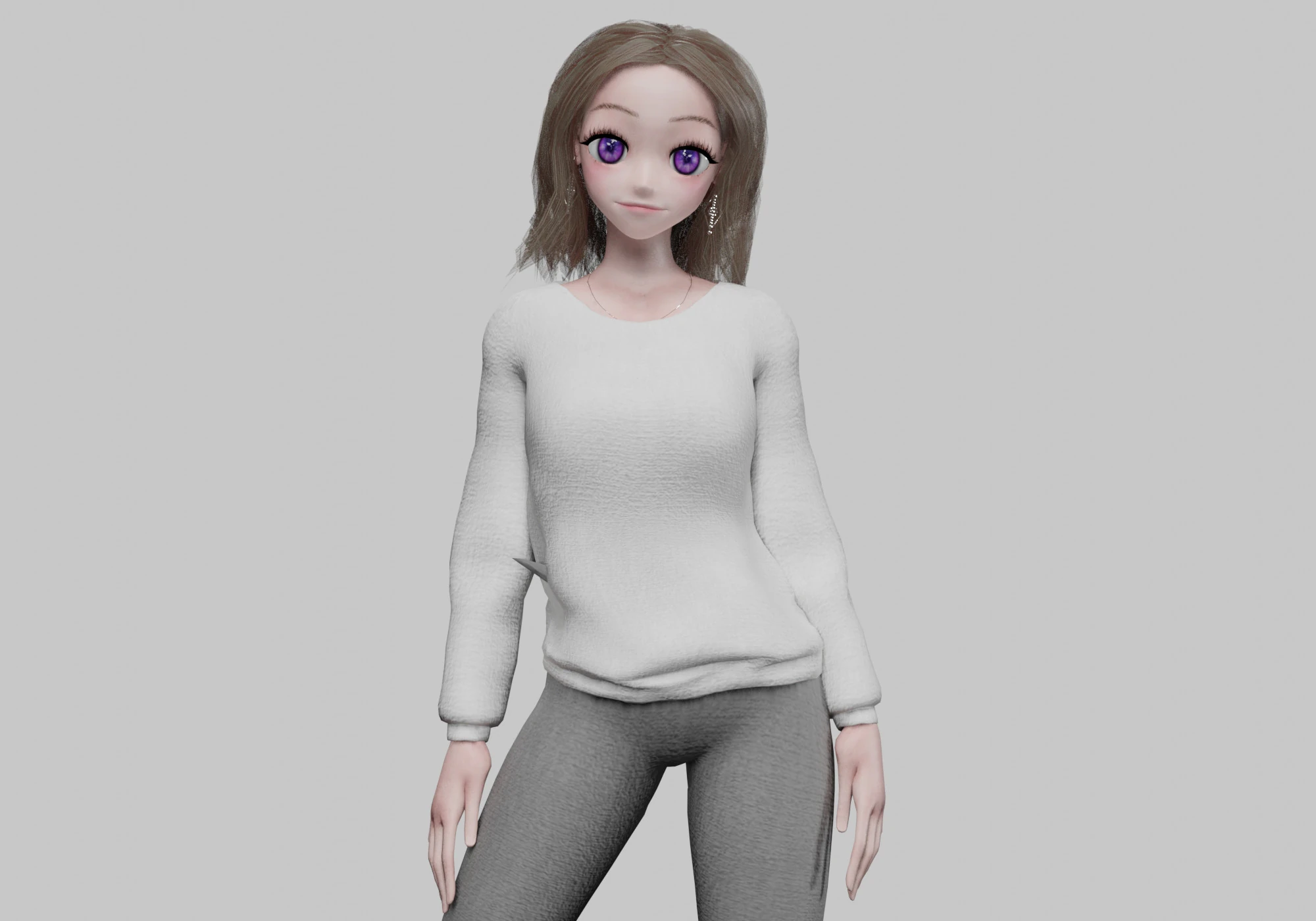 Classic Basic girl V35767 3D Model .c4d .max .obj .3ds .fbx .stl .blend 