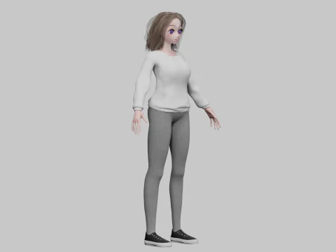 Classic Basic girl V35767 3D Model