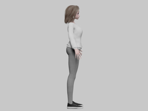 Classic Basic girl V35767 3D Model