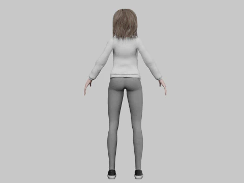 Classic Basic girl V35767 3D Model