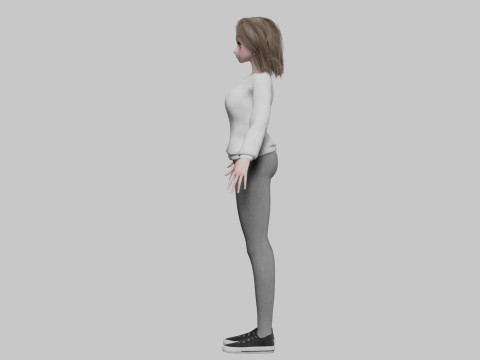 Classic Basic girl V35767 3D Model