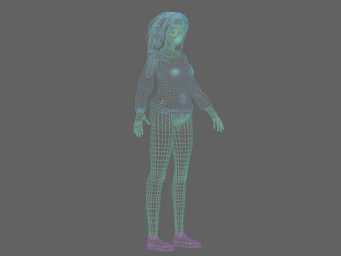 Classic Basic girl V35767 3D Model