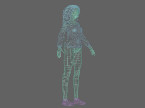 Classic Basic girl V35767 3D Model