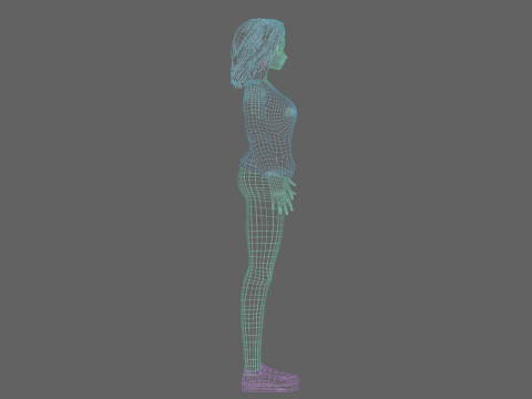 Classic Basic girl V35767 3D Model
