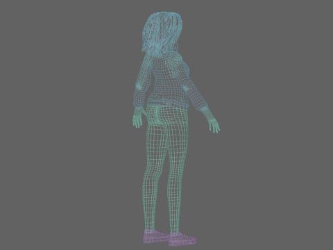 Classic Basic girl V35767 3D Model