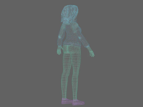 Classic Basic girl V35767 3D Model