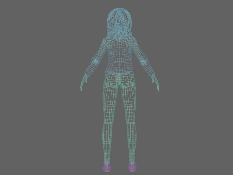 Classic Basic girl V35767 3D Model