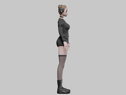 Classic cute girl V29343 3D 模型