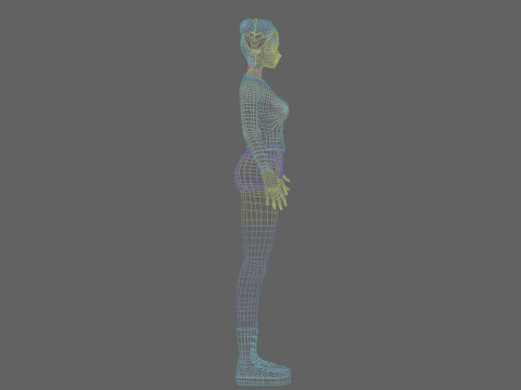 Classic cute girl V29343 3D Model