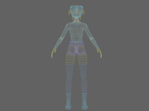 Classic cute girl V29343 3D Model