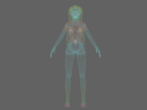 Cool anime girl V21806 Modelo 3D