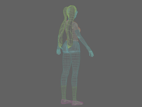Cool anime girl V21806 Modelo 3D