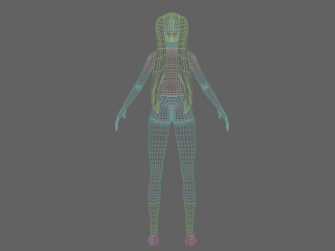 Cool anime girl V21806 Modelo 3D