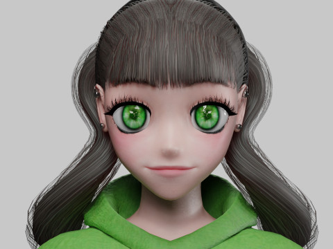 Cool Basic girl V28060 3Dモデル