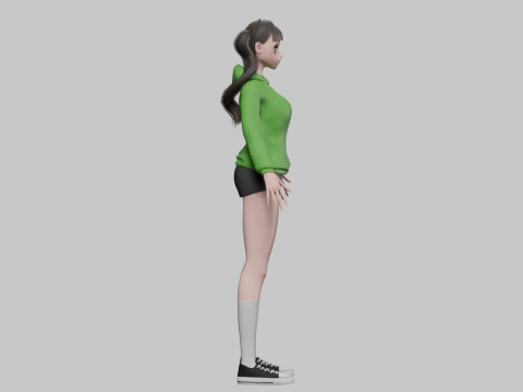 Cool Basic girl V28060 3Dモデル