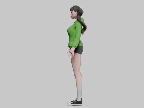 Cool Basic girl V28060 3Dモデル
