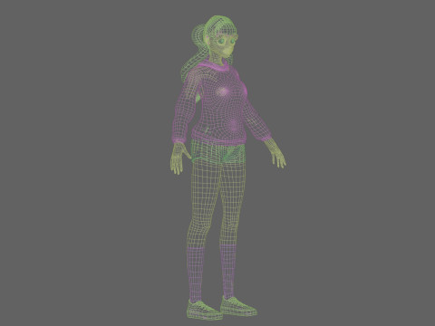 Cool Basic girl V28060 3Dモデル