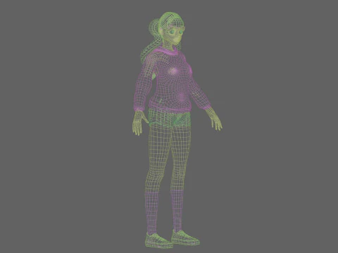 Класна базова дівчина V28060 3D Модель