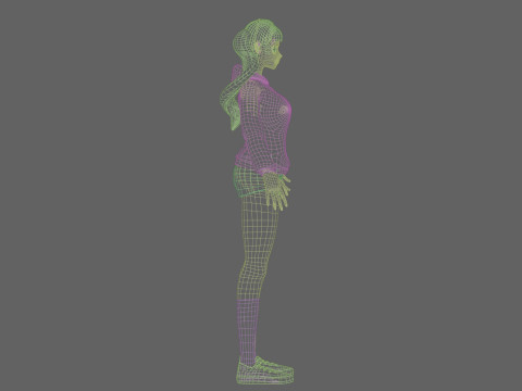Cool Basic girl V28060 3Dモデル