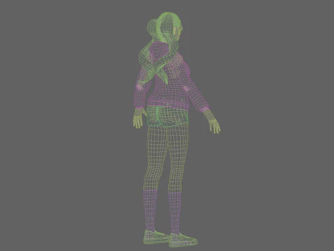 Класна базова дівчина V28060 3D Модель