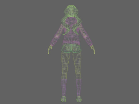 Cool Basic girl V28060 3Dモデル