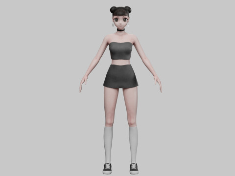 Cool cute girl V24571 Modelo 3D