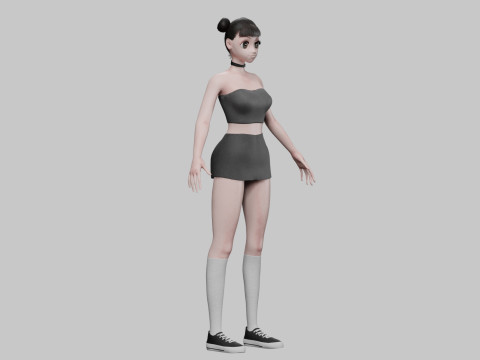 Cool cute girl V24571 Modelo 3D