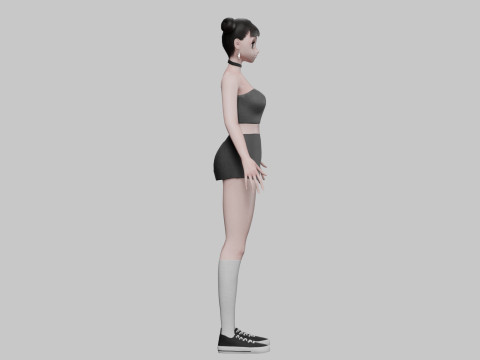 Cool cute girl V24571 Modelo 3D