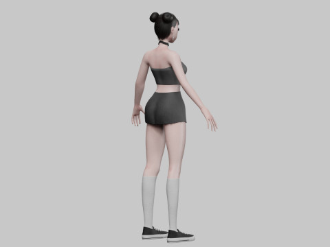 Cool cute girl V24571 Modelo 3D
