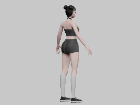 Cool cute girl V24571 3D Model