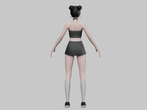 Cool cute girl V24571 Modelo 3D