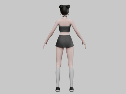 Cool cute girl V24571 3D Model