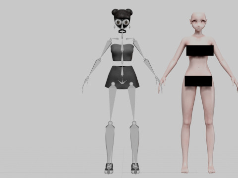 Cool cute girl V24571 Modelo 3D