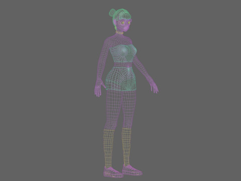Cool cute girl V24571 Modelo 3D