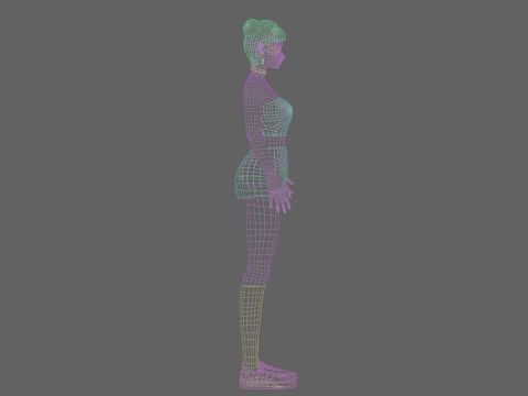 Cool cute girl V24571 Modelo 3D