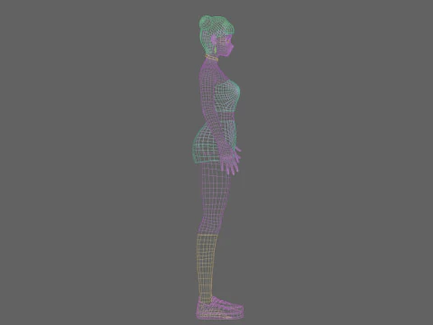 Cool cute girl V24571 3D Model