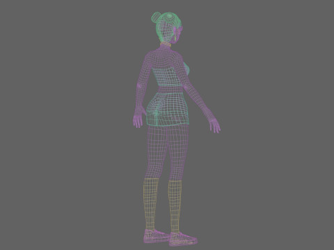 Cool cute girl V24571 Modelo 3D