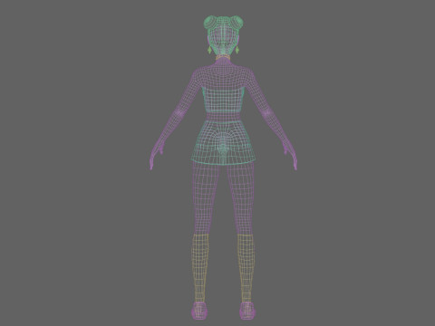 Cool cute girl V24571 Modelo 3D